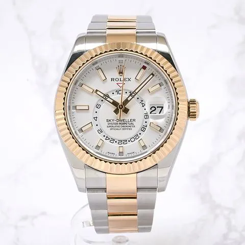 Rolex Sky-Dweller 326933 42mm Yellow gold and stainless steel White 2