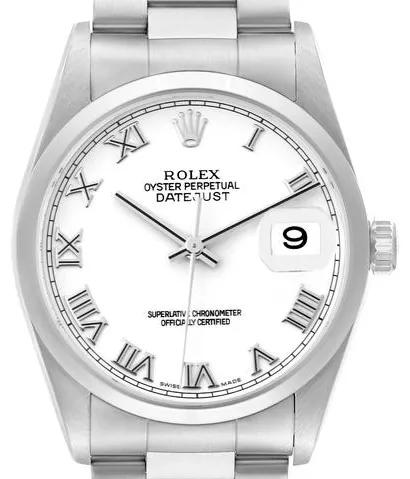 Rolex Datejust 36 16200 36mm Stainless steel White