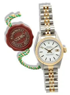 Rolex Lady-Datejust 69173 26mm Yellow gold and stainless steel White 3