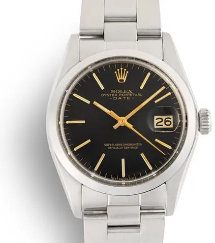 Rolex Oyster Perpetual Date 1500 34mm Stainless steel Black