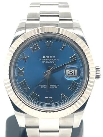 Rolex Datejust II 116334 41mm Stainless steel Blue