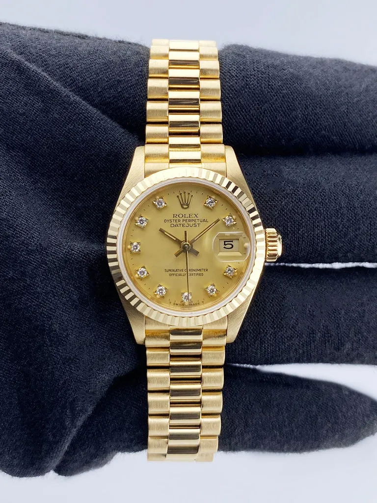 Rolex Lady-Datejust 69178 26mm Yellow gold Champagne 2