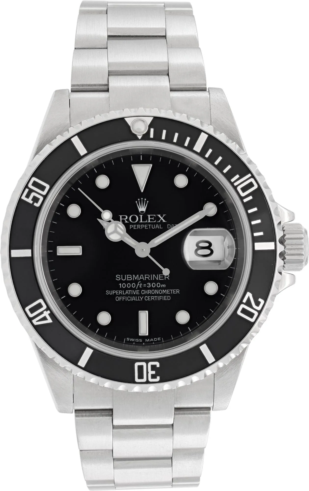 Rolex Submariner 16610 T 40mm Stainless steel Black