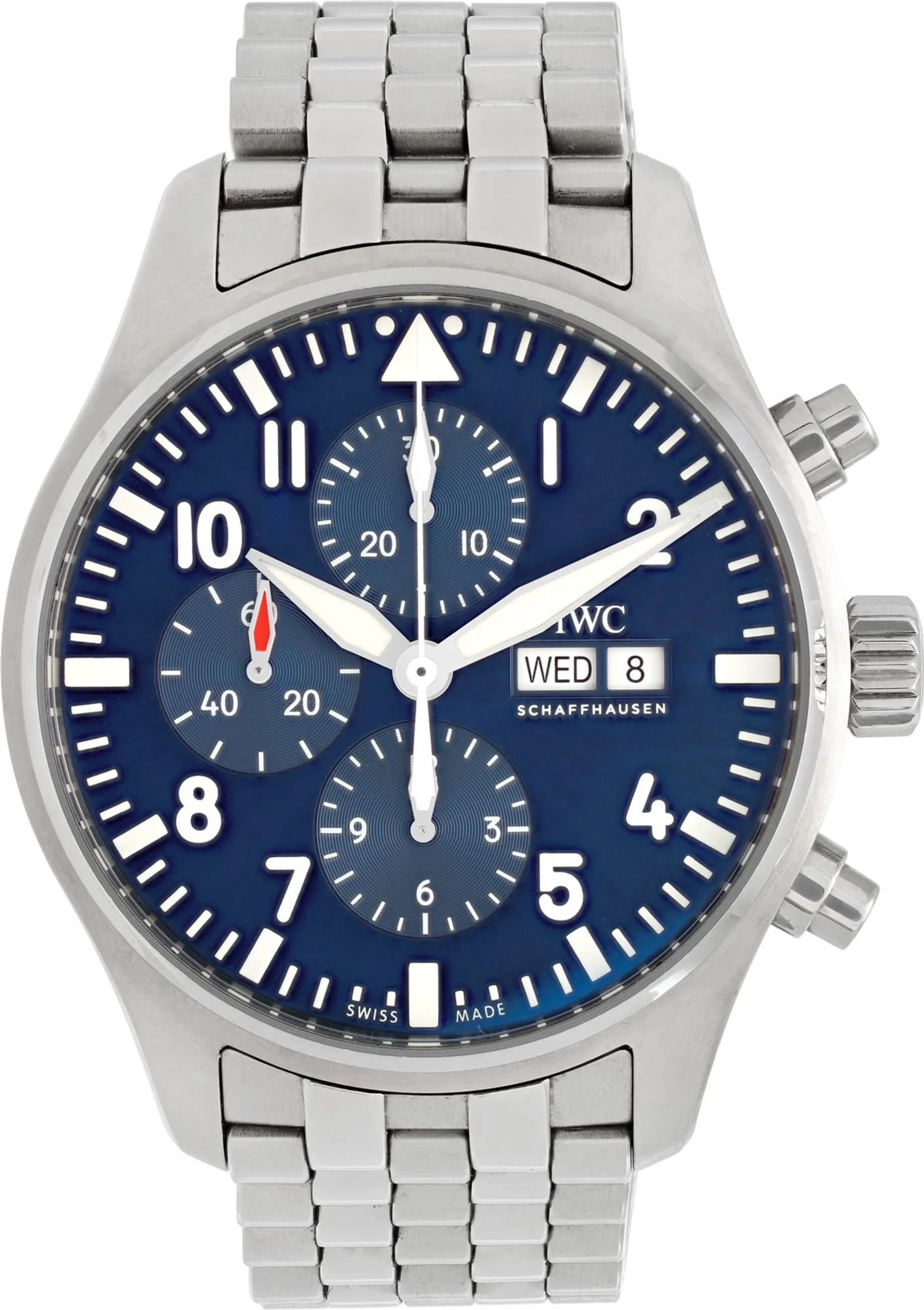 IWC Pilot Chronograph IW377717 43mm Stainless steel Blue