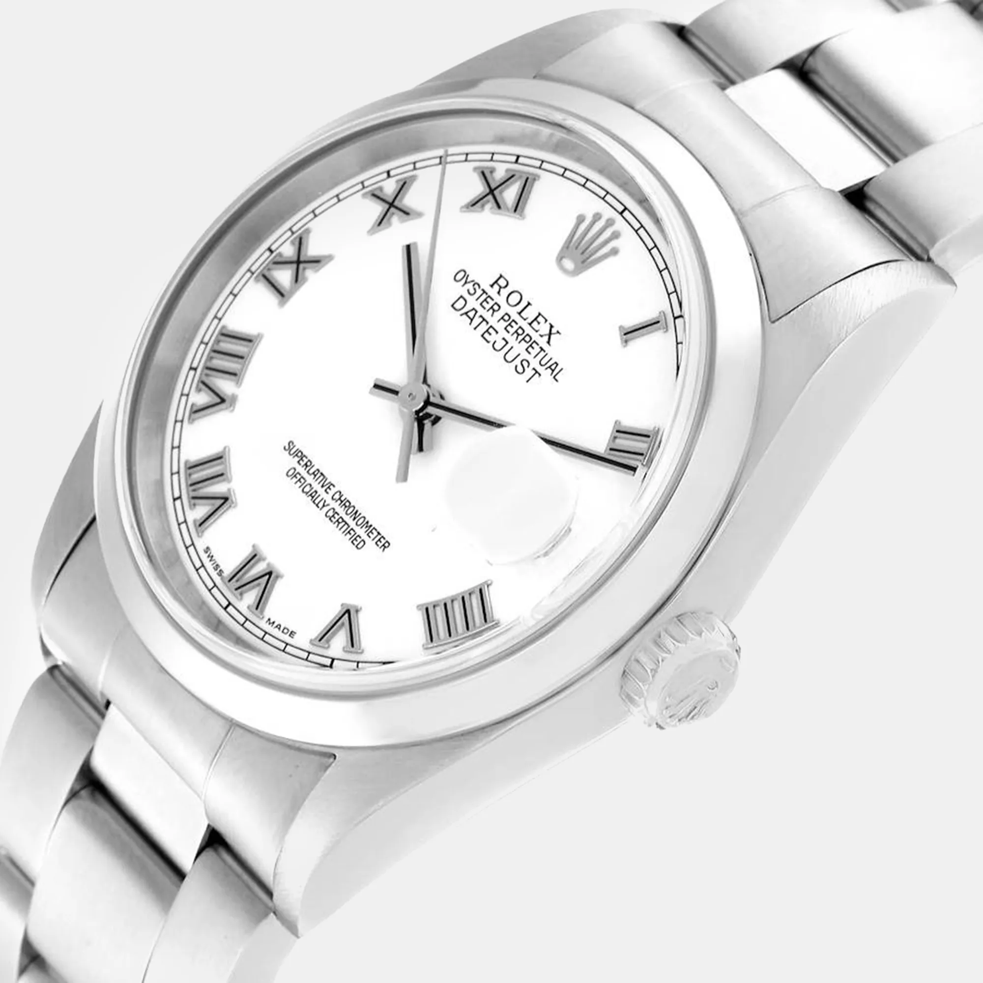 Rolex Datejust 36mm Stainless steel White 1