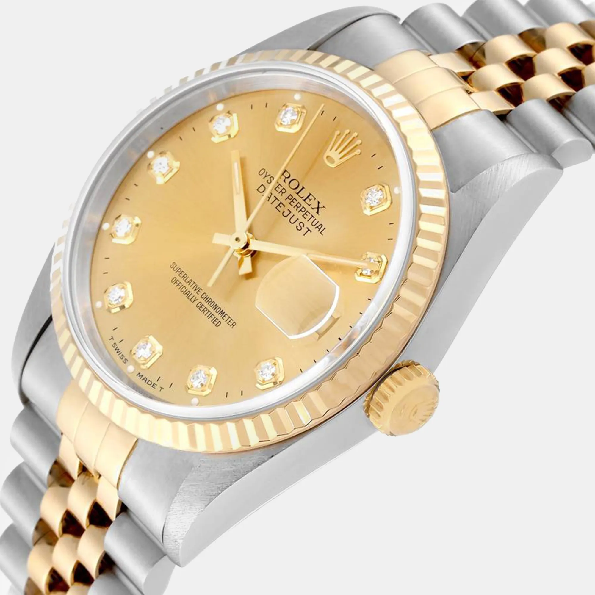 Rolex Datejust 36mm Yellow gold and stainless steel Champagne 1