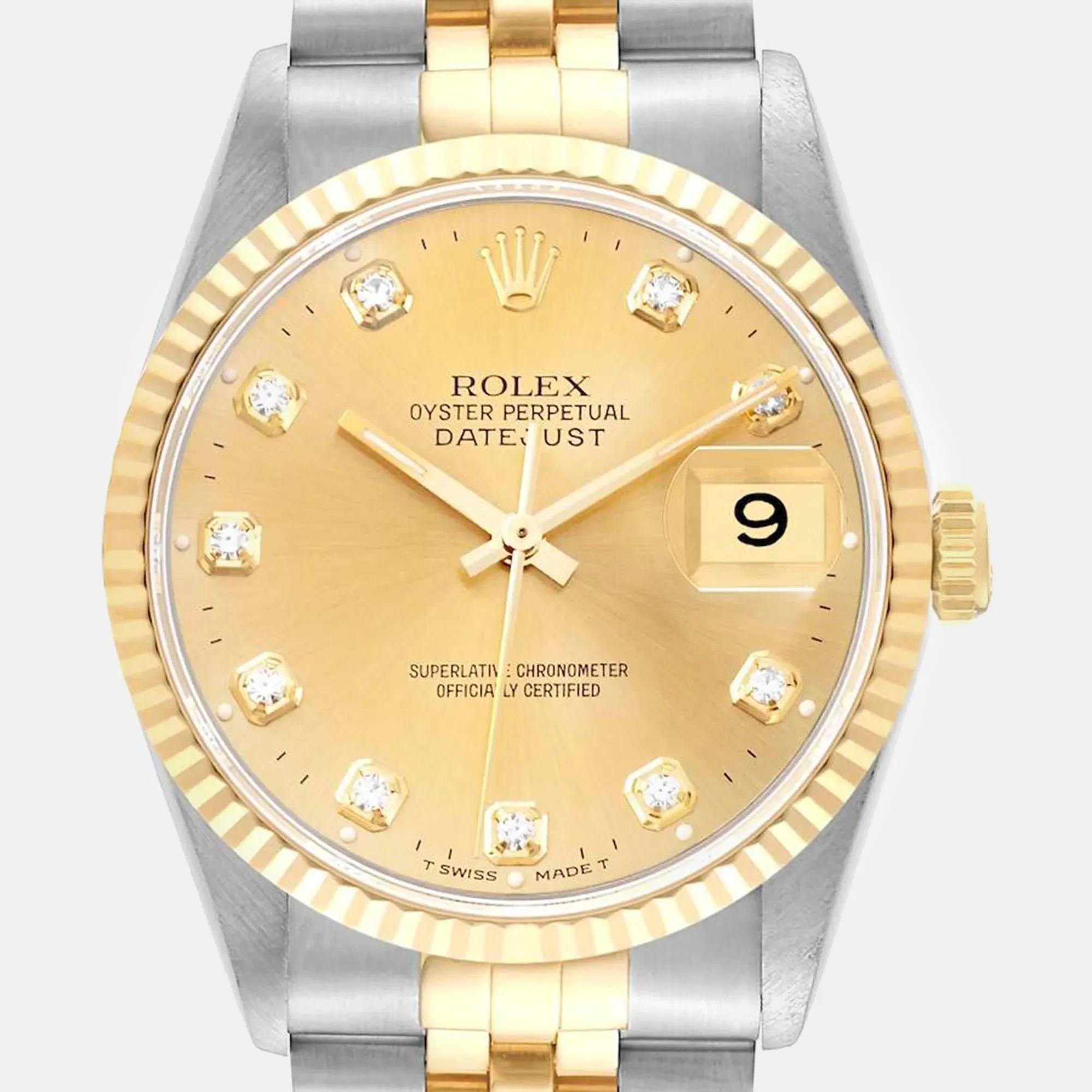 Rolex Datejust 36mm Yellow gold and stainless steel Champagne 2