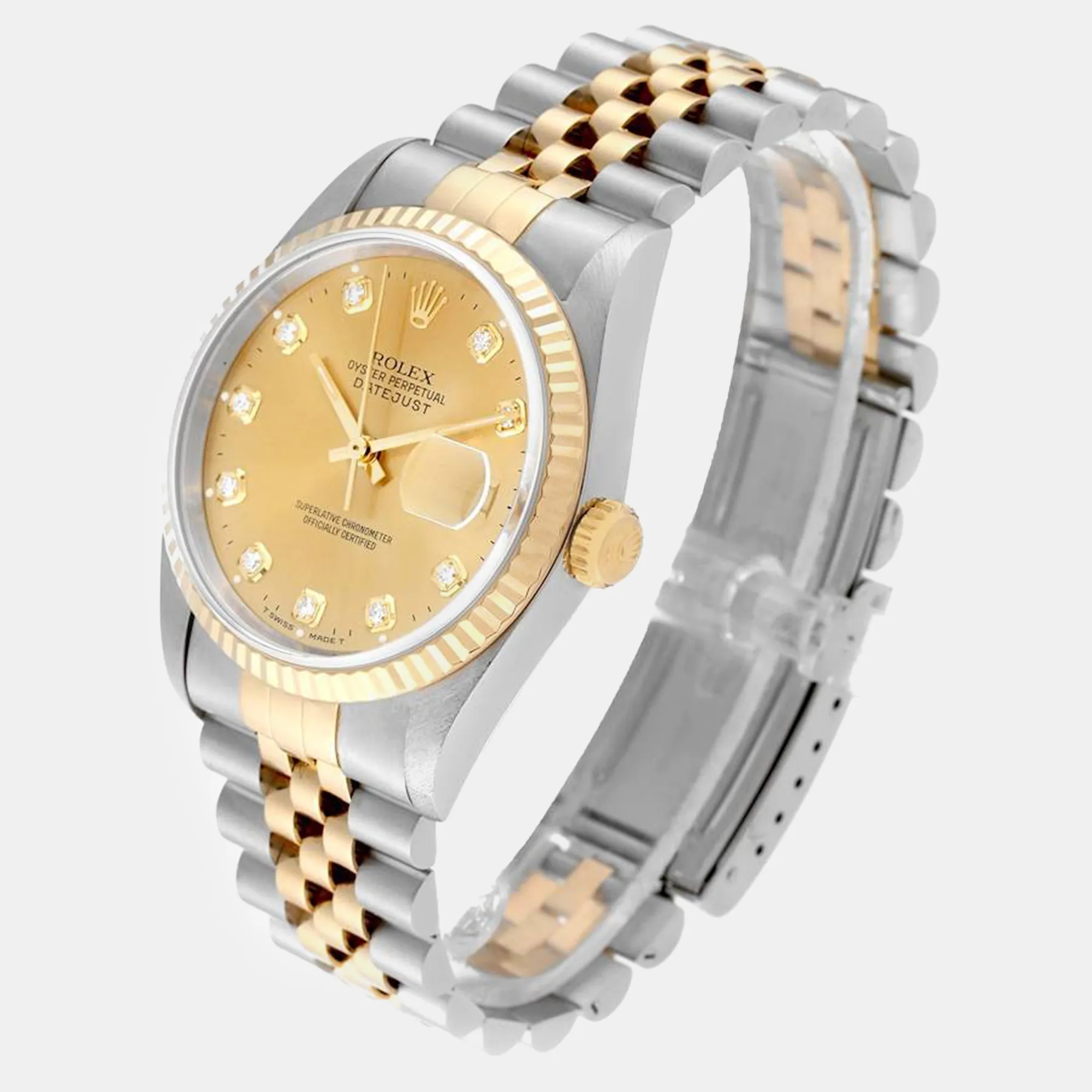 Rolex Datejust 36mm Yellow gold and stainless steel Champagne 3