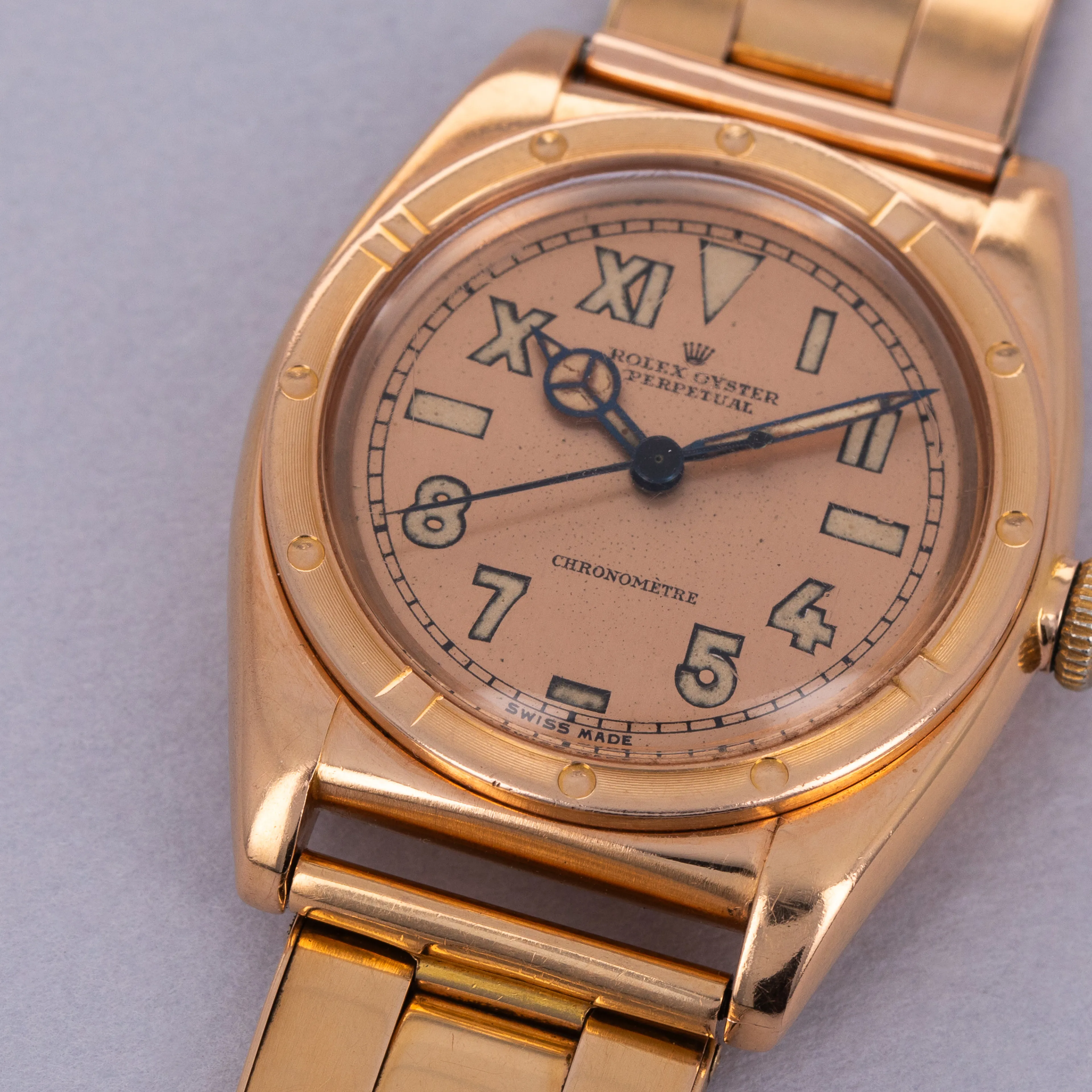 Rolex Oyster Perpetual 3372 32mm Rose gold Salmon 2