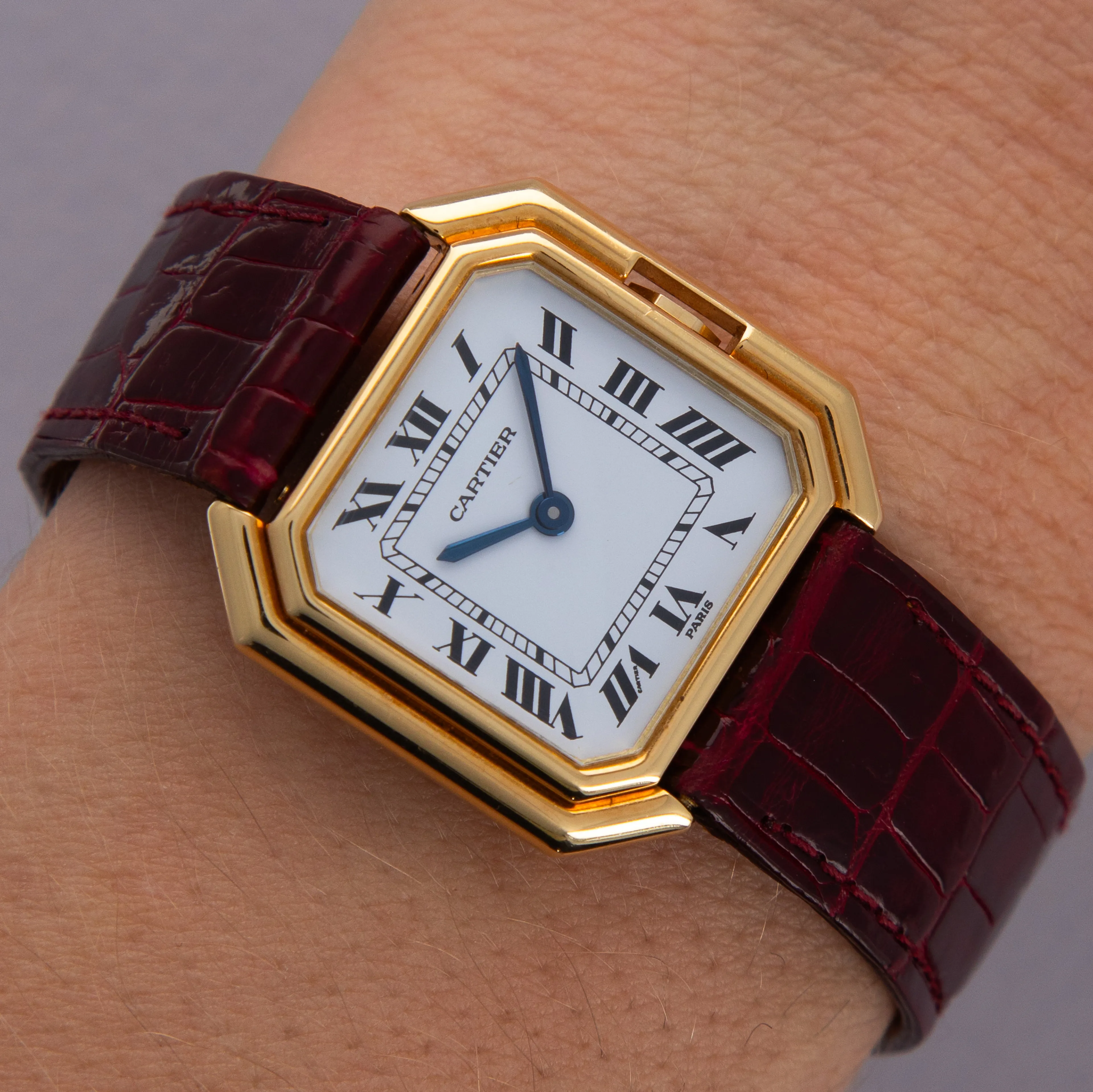 Cartier Ceinture Tank 78099 27mm Yellow gold White 13