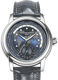 Frédérique Constant Manufacture Worldtimer FC-718NWM4H6 Stainless steel Blue