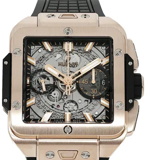 Hublot Square Bang 821.OX.0180.RX Yellow gold Squelette