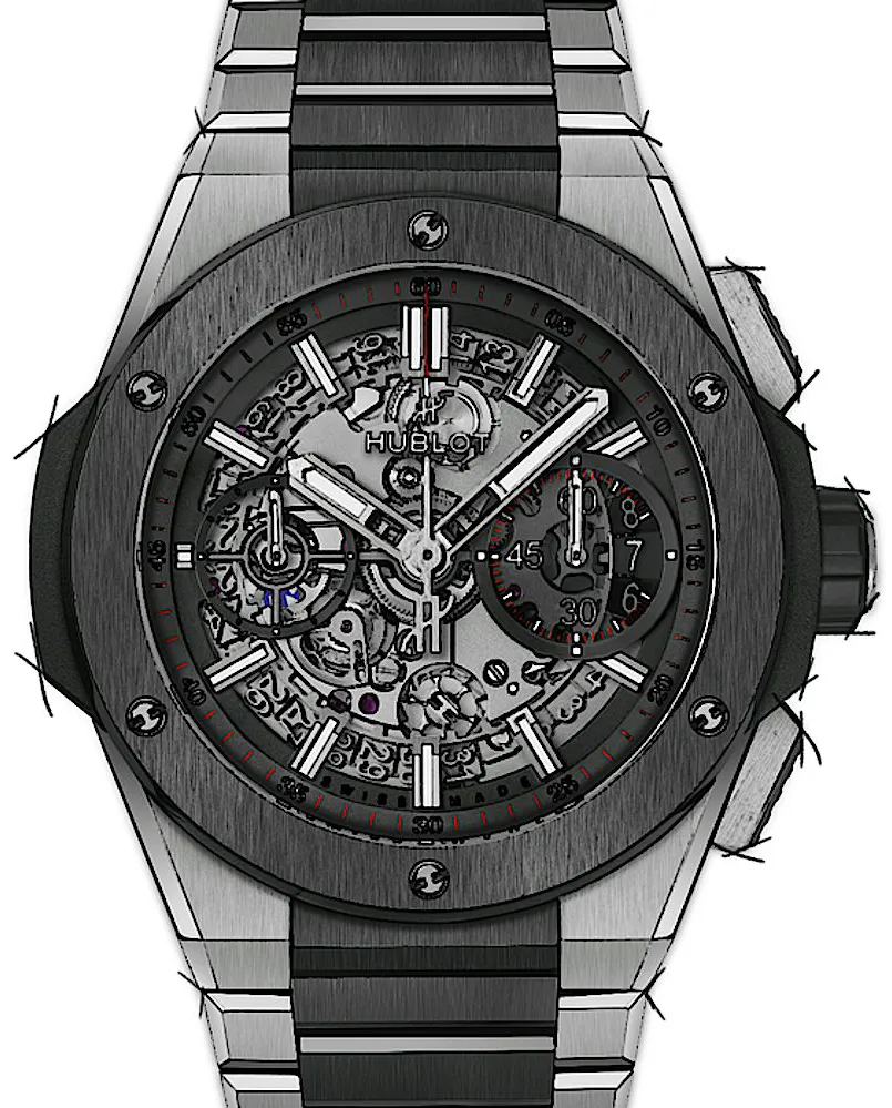 Hublot Big Bang 451.NM.1170.NM 42mm Titan / Keramik Skeleton