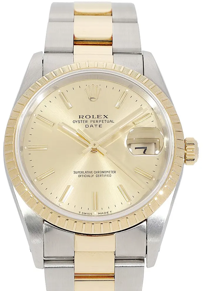 Rolex Oyster Perpetual Date 15223 34mm Yellow gold Gold