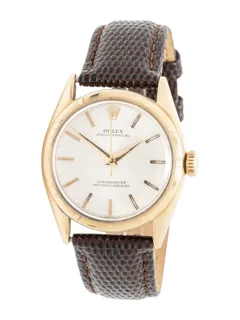 Rolex Oyster Perpetual 34 6085 Yellow gold Silver