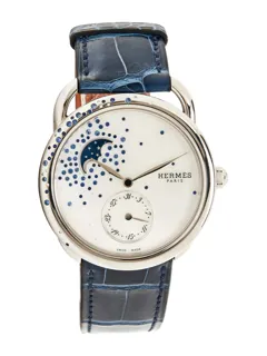 Hermès Arceau AR7.A30 Stainless steel White