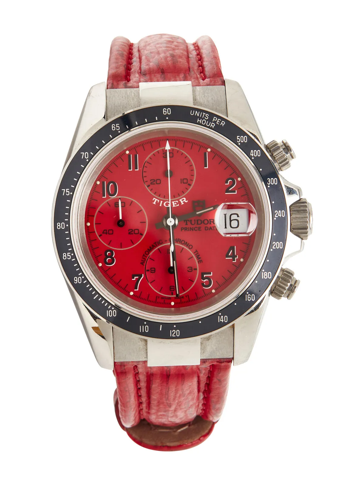 Tudor Tiger Prince Date 79260 38mm Stainless steel Red