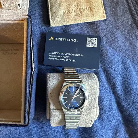Breitling Chronomat A10380101C1A1 36mm Stainless steel Blue 1