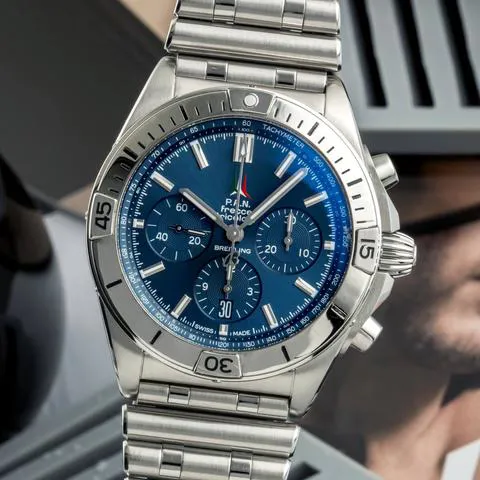 Breitling Chronomat AB01344A1C1A1 42mm Stainless steel Blue