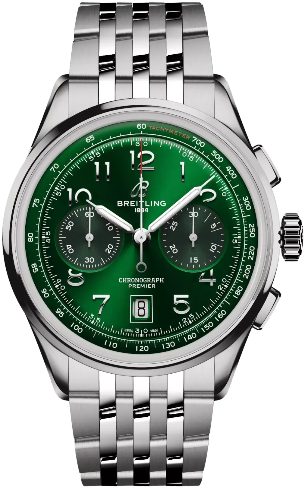 Breitling Premier AB0145371L1A1 42mm Stainless steel Green
