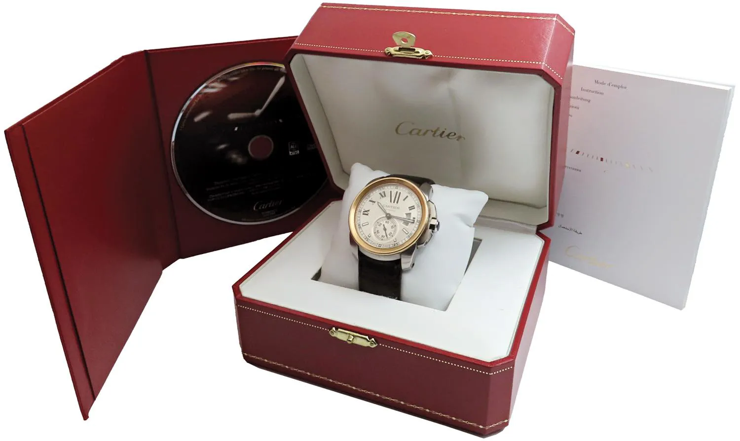 Cartier Calibre de Cartier 3299 42mm Yellow gold and Stainless steel White 1