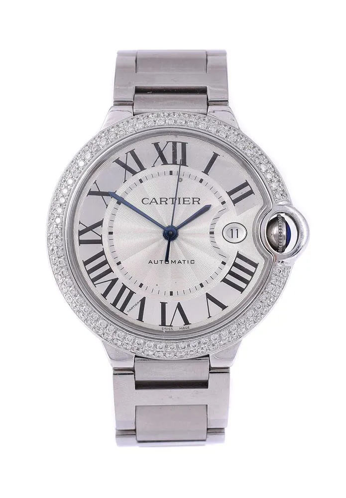 Cartier Ballon Bleu 3001 41mm Stainless steel and Diamond Silvered