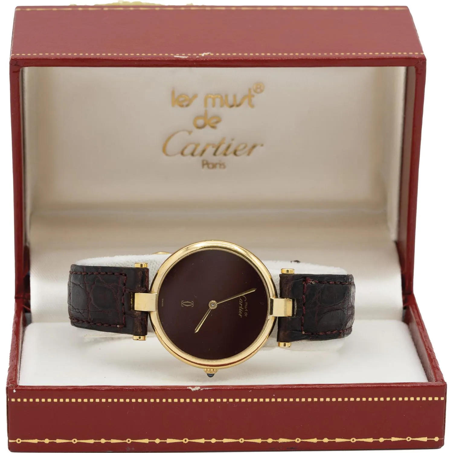 Cartier Must de Cartier 30mm Vermeil Burgundy 1