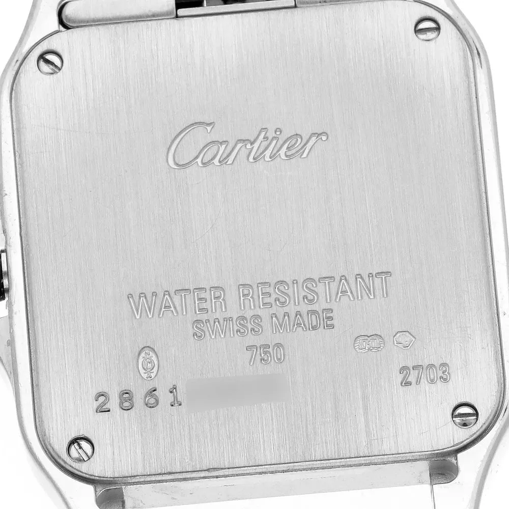 Cartier Santos Demoiselle WF9004Y8 26mm White gold Silver 3