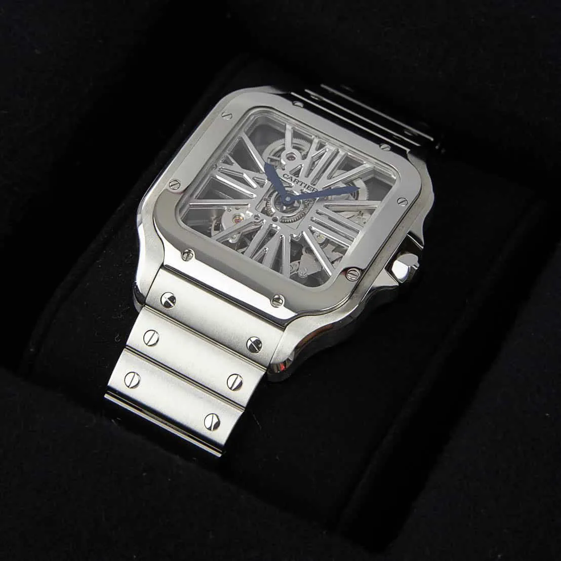 Cartier Santos WHSA0015 40mm Stainless steel Skeletonized 5
