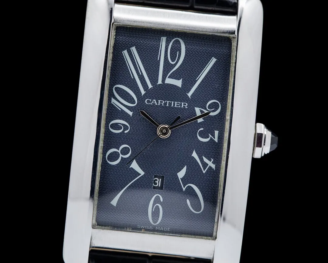 Cartier Tank Américaine 1741 26.5mm White gold Gray 1