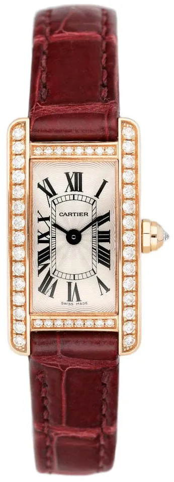 Cartier Tank Américaine WB710014 15mm Rose gold White