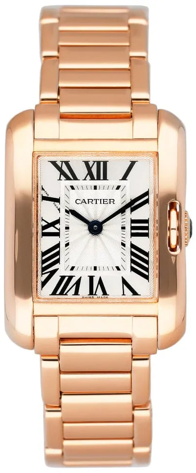 Cartier Tank Anglaise W5310013 23mm Rose gold Silver