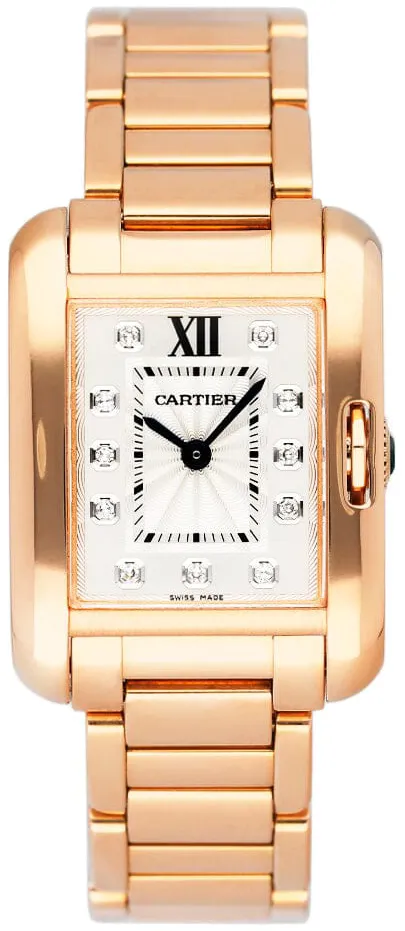 Cartier Tank Anglaise WJTA0004 23mm Rose gold Silver