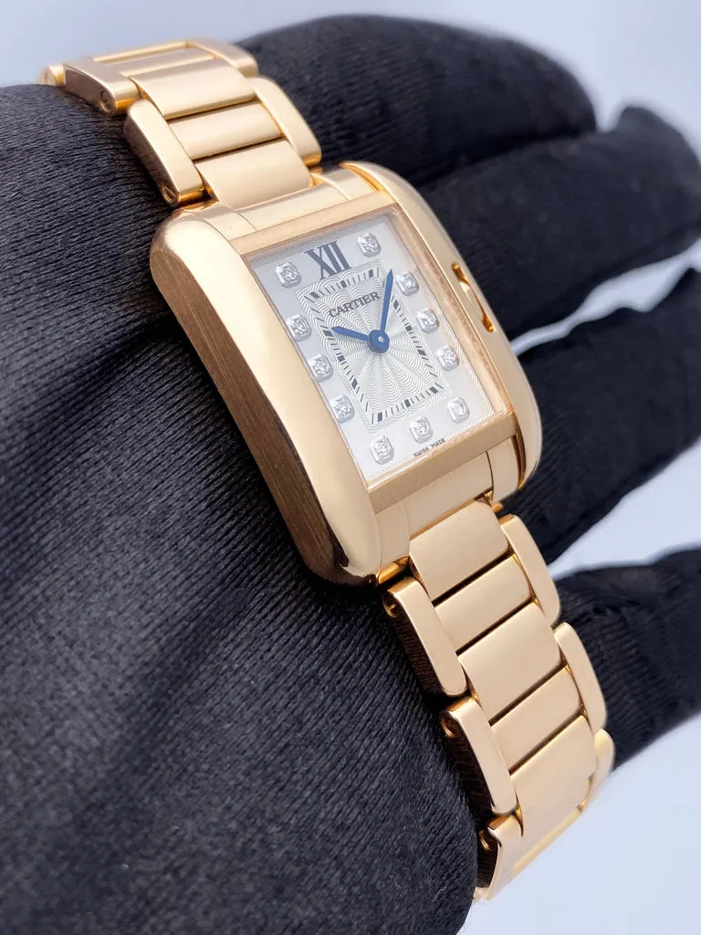 Cartier Tank Anglaise WJTA0004 23mm Rose gold Silver 3