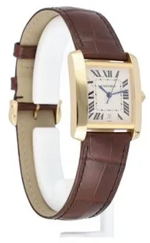 Cartier Tank Française 1840 28mm Yellow gold Silver 8