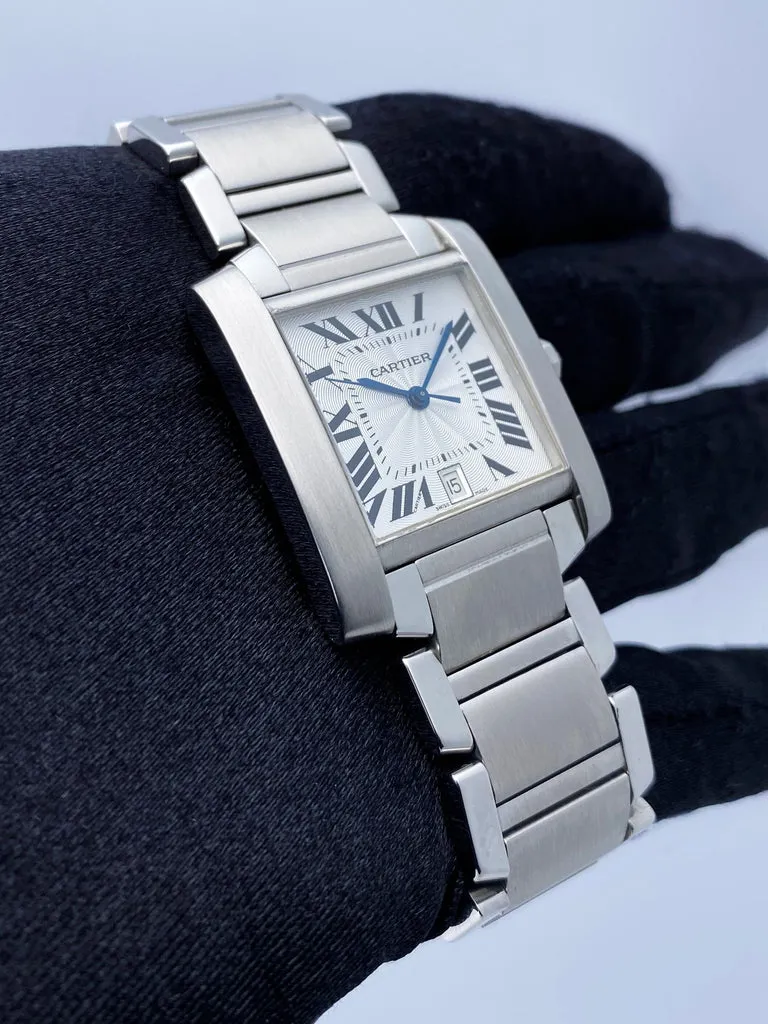 Cartier Tank Française W51002Q3 28mm Stainless steel Silver 2