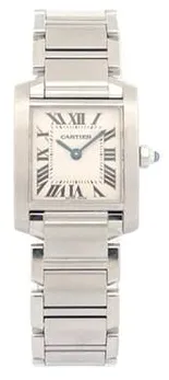 Cartier Tank Française W51008Q3 25mm Stainless steel White