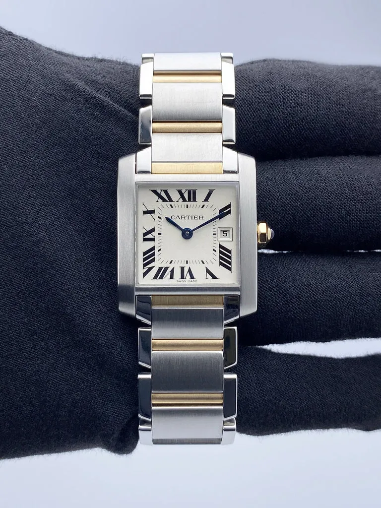 Cartier Tank Française W51012Q4 25mm Stainless steel White 1