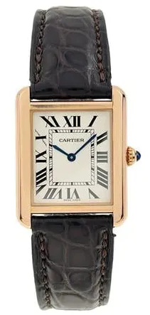 Cartier Tank Solo 3168 24mm Rose gold White