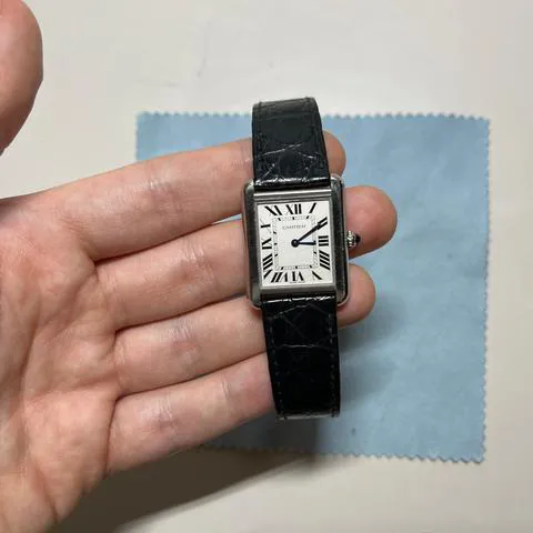 Cartier Tank Solo 3170 24mm Stainless steel White