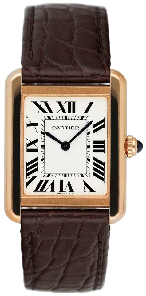 Cartier Tank Solo W5200024 24mm Rose gold Silver