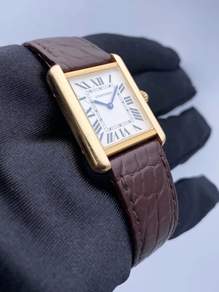 Cartier Tank Solo W5200024 24mm Rose gold Silver 3