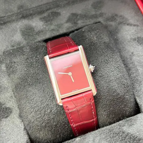 Cartier Tank WSTA0054 33.5mm Stainless steel Red 1