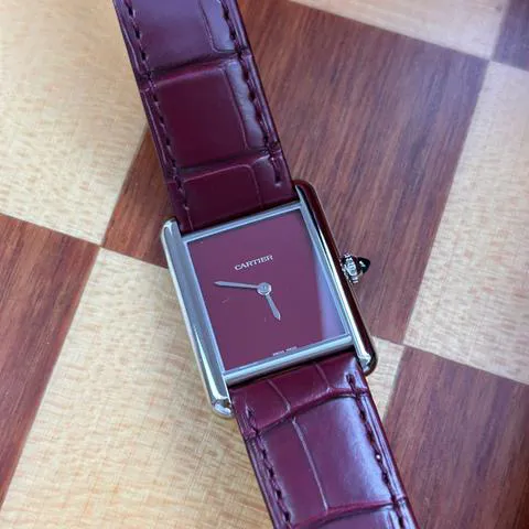 Cartier Tank WSTA0054 33.5mm Stainless steel Red 3