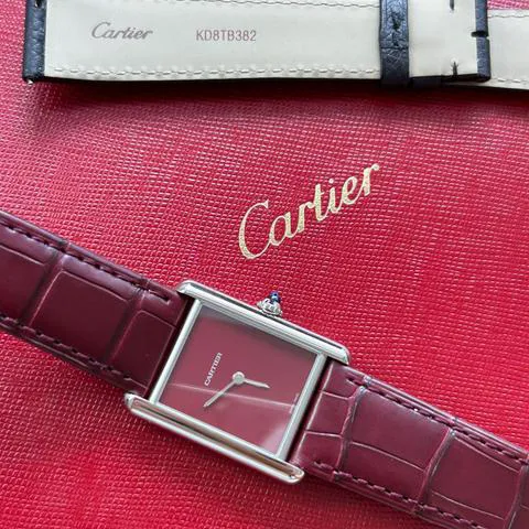 Cartier Tank WSTA0054 33.5mm Stainless steel Red 5