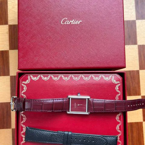 Cartier Tank WSTA0054 33.5mm Stainless steel Red 14