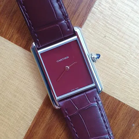 Cartier Tank WSTA0054 33.5mm Stainless steel Red 16