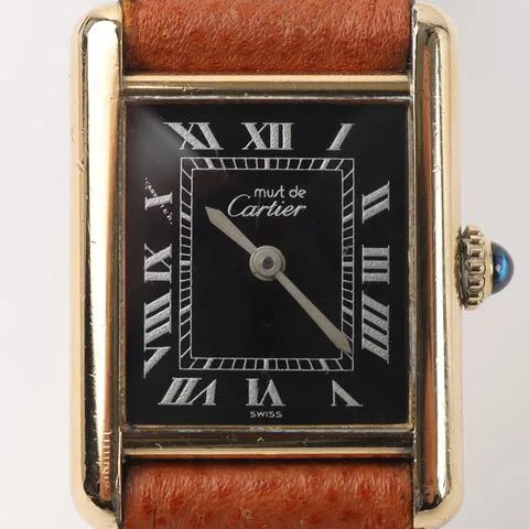 Cartier Tank 20mm Silver Black 1