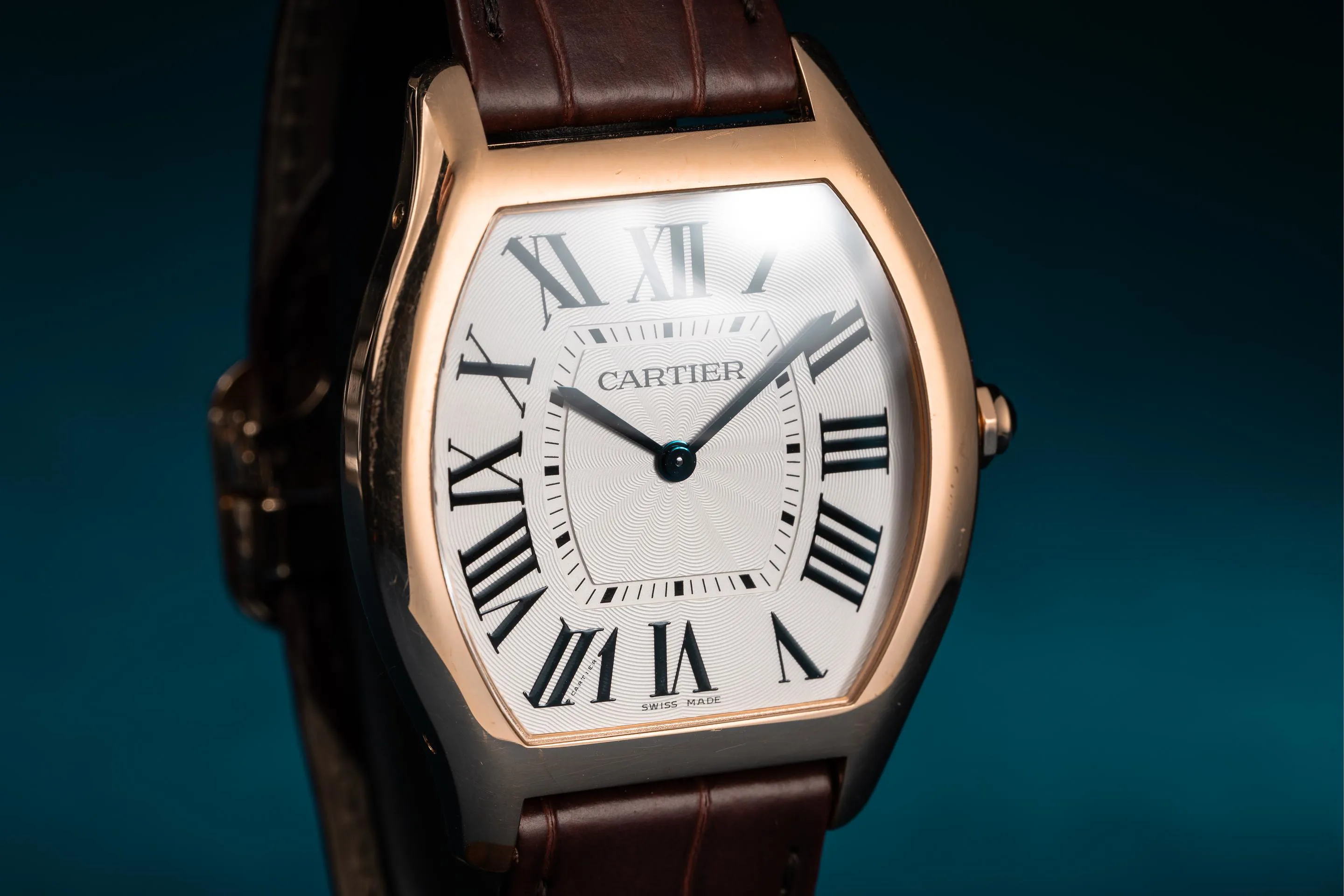 Cartier Tortue 3797 36mm Rose gold and 18k rose gold Silver 3