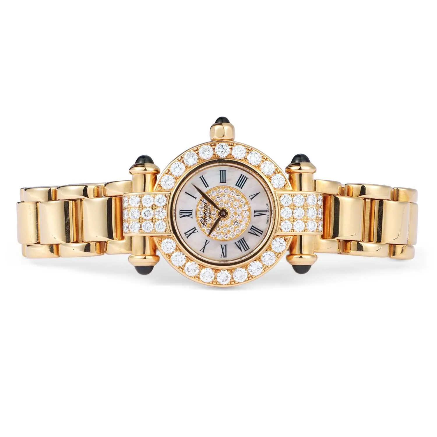 Chopard Imperiale 26mm Yellow gold and diamond-set Mother-of-pearl and diamonds